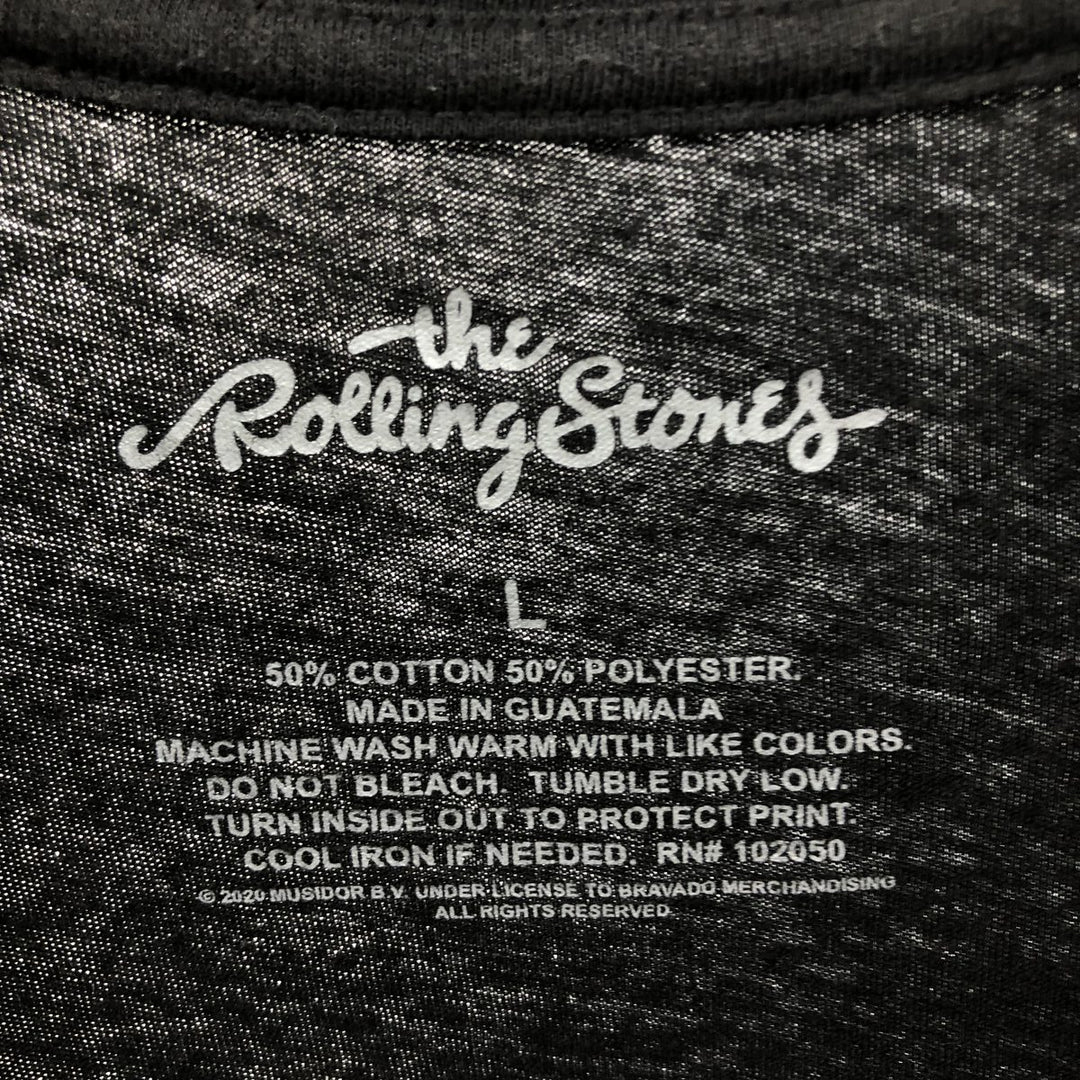 THE ROLLING STONES Band T-shirt, Men's L size cotton black type Vintage Second Hand