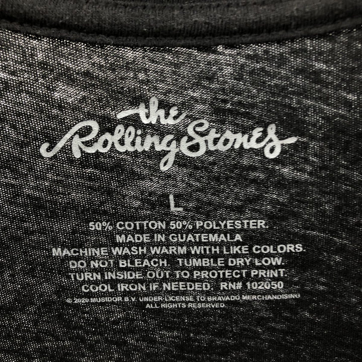 THE ROLLING STONES Band T-shirt, Men's L size cotton black type Vintage Second Hand