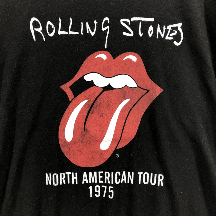 THE ROLLING STONES Band T-shirt, Men's L size cotton black type Vintage Second Hand