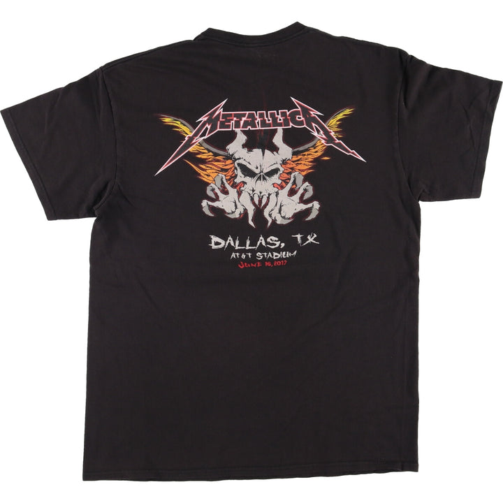 METALLICA Metallica Band T-shirt Band T Men's L size cotton black type Vintage Second Hand