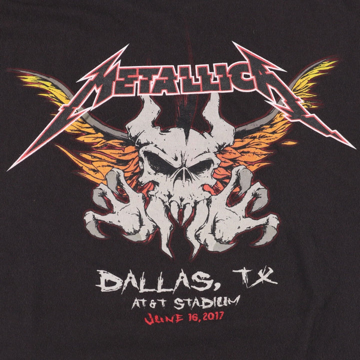 METALLICA Metallica Band T-shirt Band T Men's L size cotton black type Vintage Second Hand