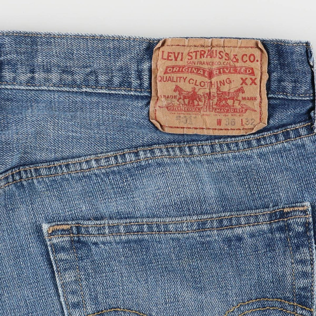 Levi's 501 Straight Leg Button-Fly Denim Pants for Men, W36 cotton blue type Vintage Second Hand