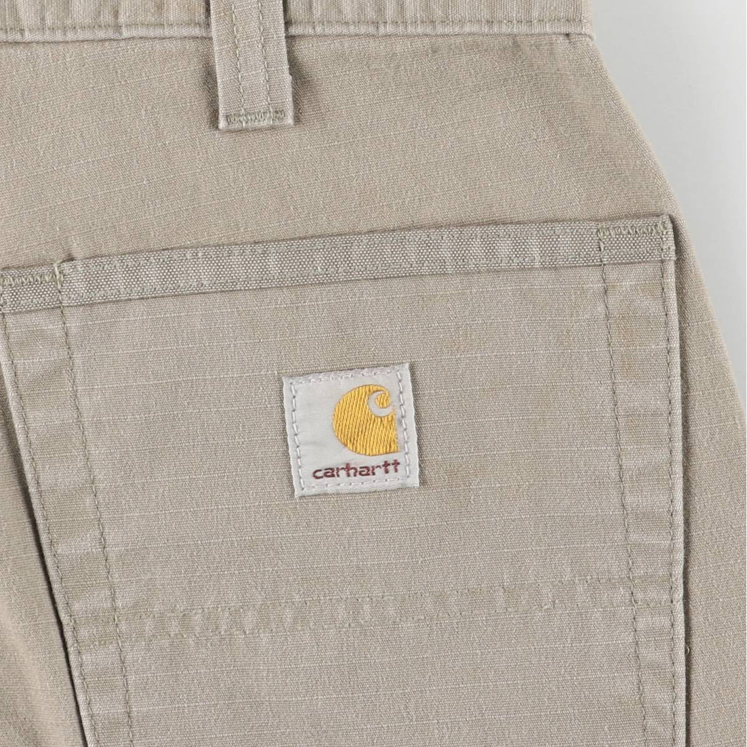Carhartt Relaxed Fit Ripstop Cargo Shorts, Men's, W34 equivalent cotton Beige type Vintage Second Hand