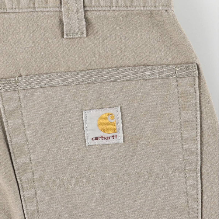 Carhartt Relaxed Fit Ripstop Cargo Shorts, Men's, W34 equivalent cotton Beige type Vintage Second Hand