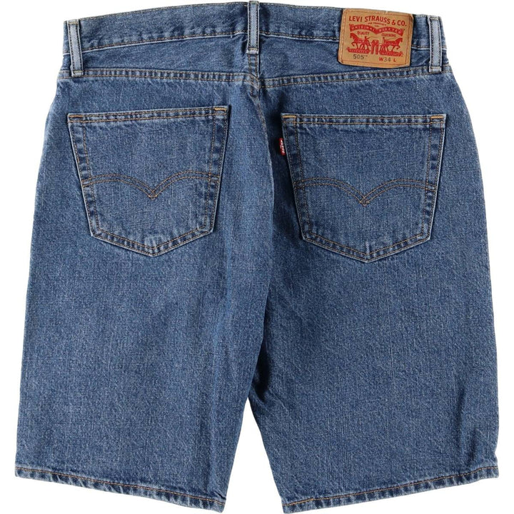 Levi's 505 denim shorts, half pants, men's size w35 cotton blue type Vintage Second Hand