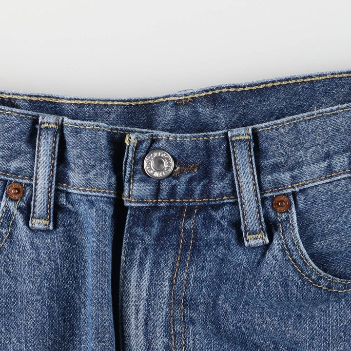 Levi's 505 denim shorts, half pants, men's size w35 cotton blue type Vintage Second Hand