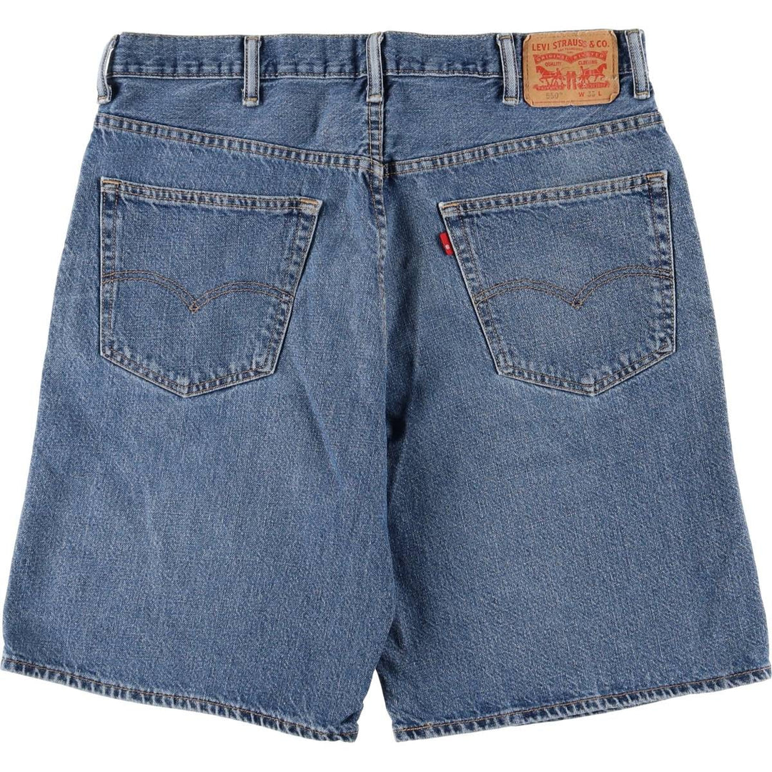Levi's 550 denim shorts, short pants for men, size W37 cotton blue type Vintage Second Hand