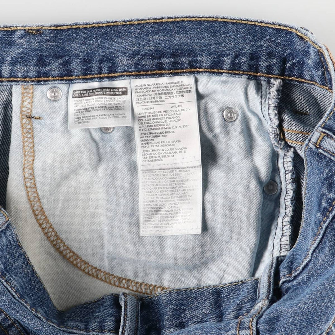 Levi's 550 denim shorts, short pants for men, size W37 cotton blue type Vintage Second Hand