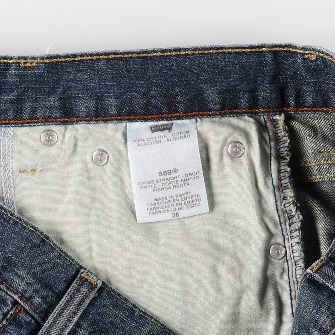 Levi's 569 Loose Straight Denim Shorts, Men's Size 36 cotton blue type Vintage Second Hand