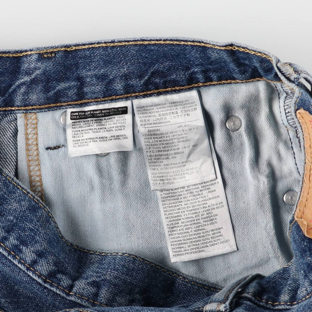 Levi's 550 denim shorts, short pants for men, size W34 cotton blue type Vintage Second Hand