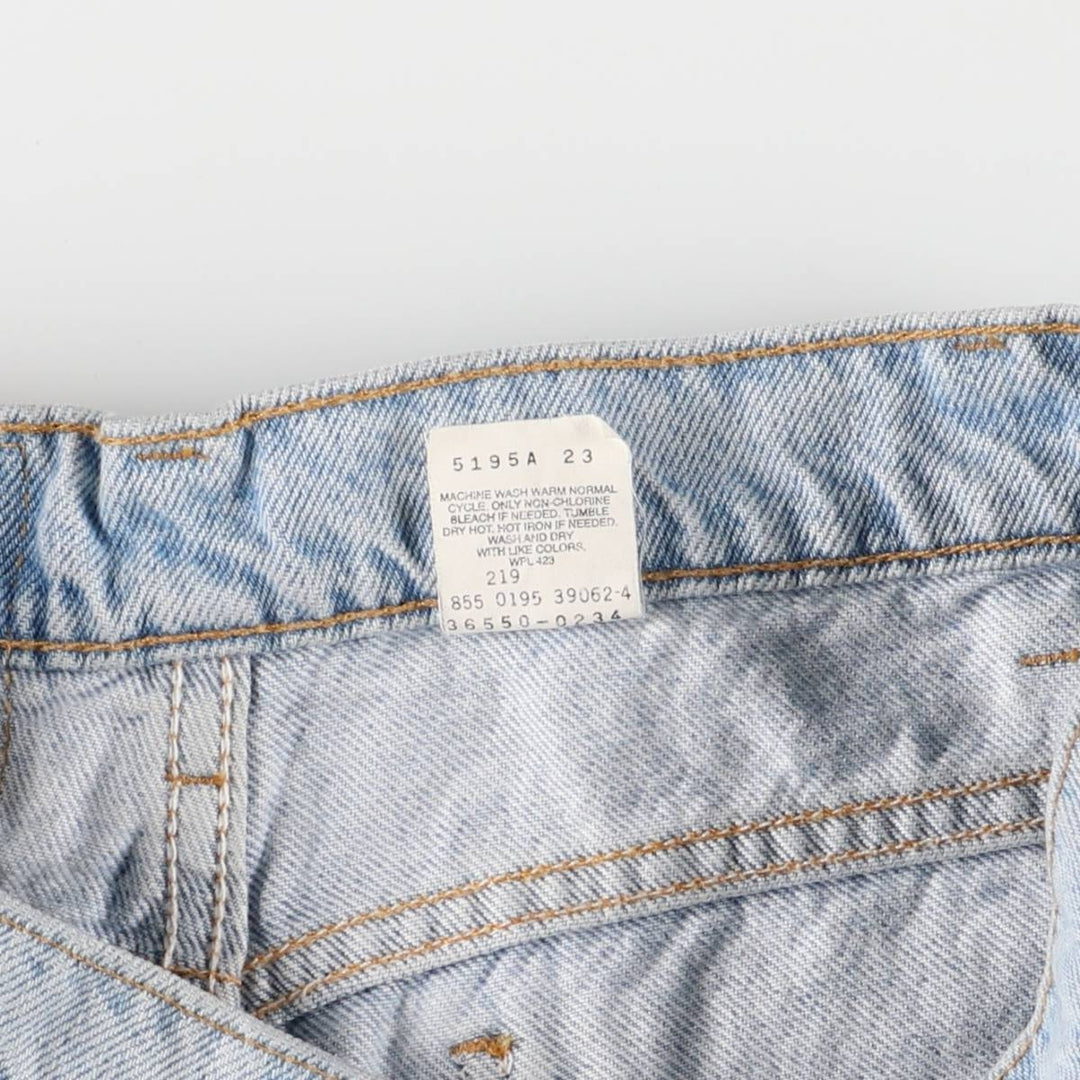 90'S Levi's 550 Relaxed Fit Orange Tab Denim Shorts, Men's, W31, Vintage cotton Blue type light blue Vintage Second Hand