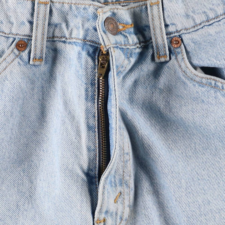 90'S Levi's 550 Relaxed Fit Orange Tab Denim Shorts, Men's, W31, Vintage cotton Blue type light blue Vintage Second Hand
