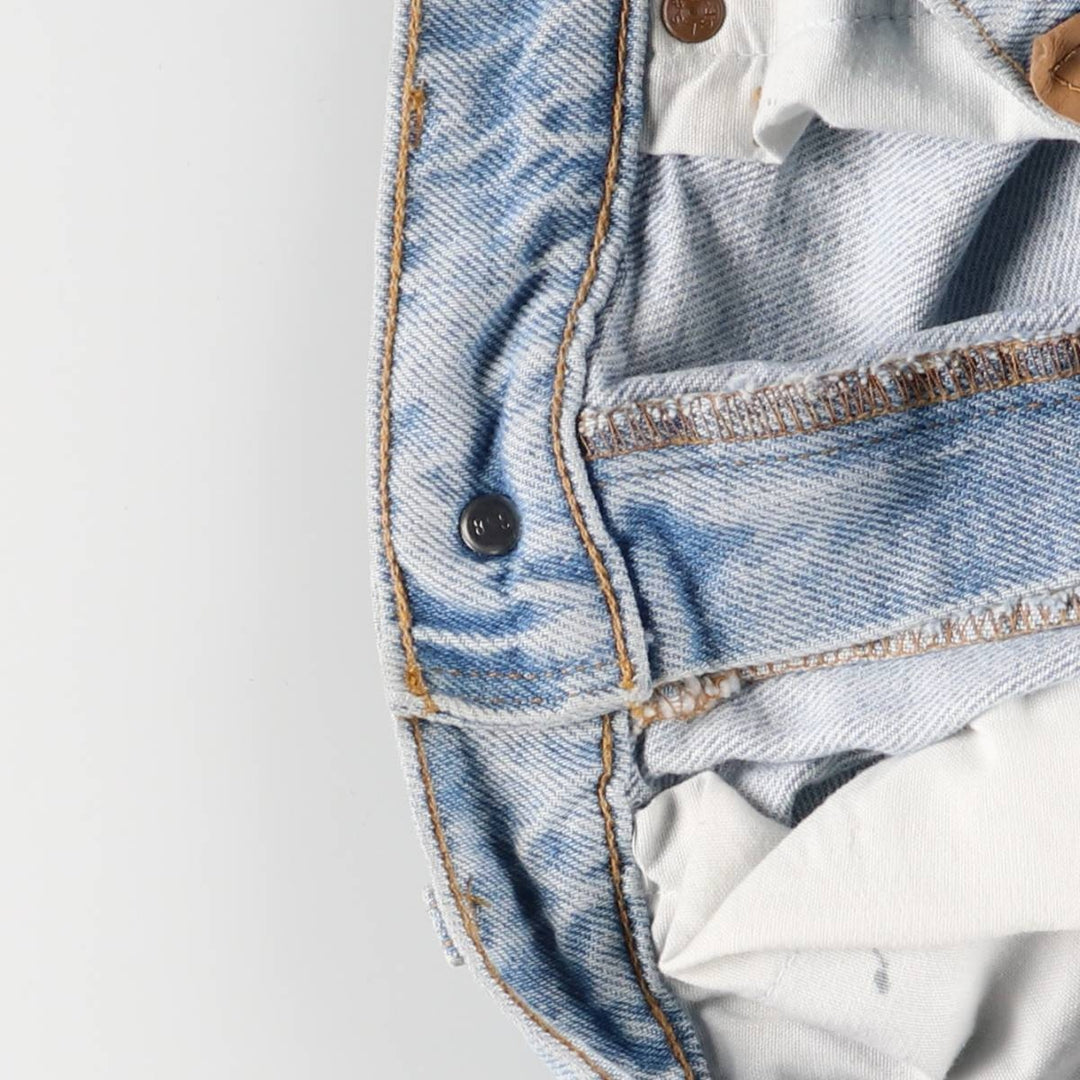 90'S Levi's 550 Relaxed Fit Orange Tab Denim Shorts, Men's, W31, Vintage cotton Blue type light blue Vintage Second Hand