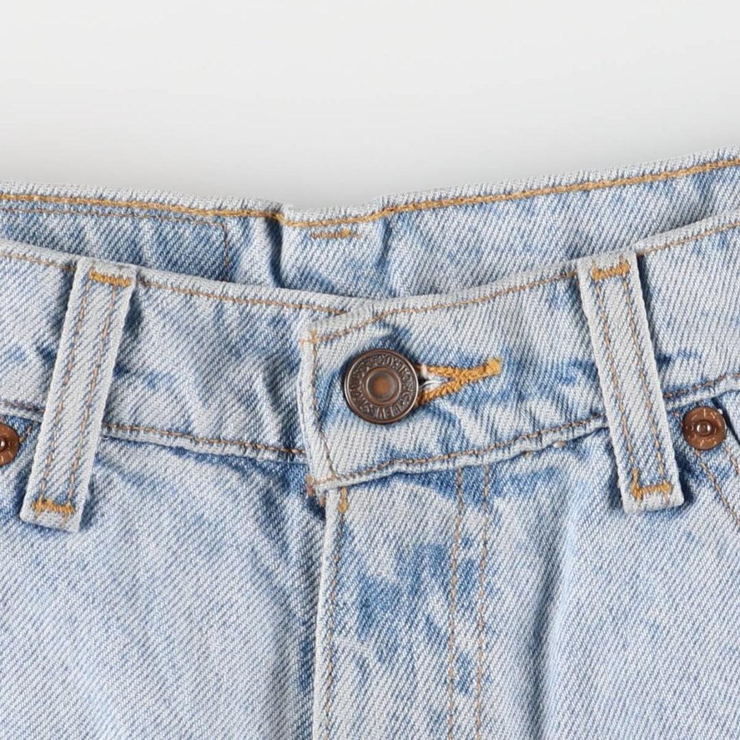 90'S Levi's 550 Relaxed Fit Orange Tab Denim Shorts, Men's, W31, Vintage cotton Blue type light blue Vintage Second Hand