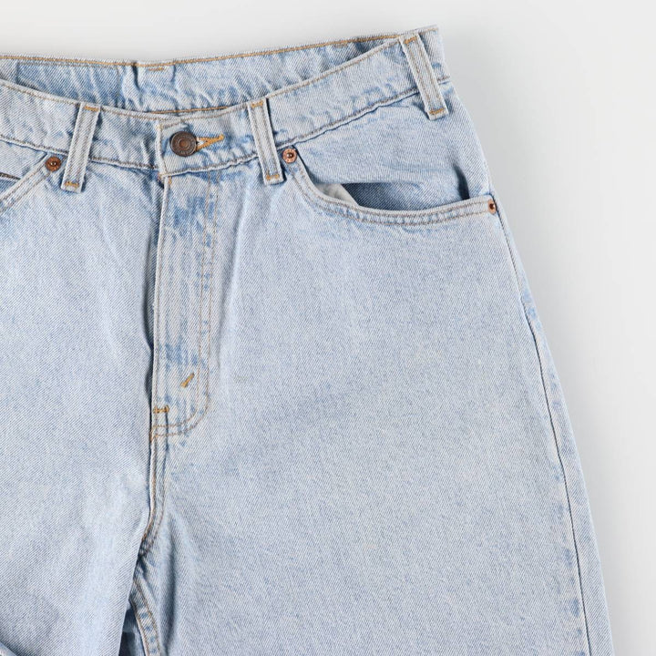 90'S Levi's 550 Relaxed Fit Orange Tab Denim Shorts, Men's, W31, Vintage cotton Blue type light blue Vintage Second Hand