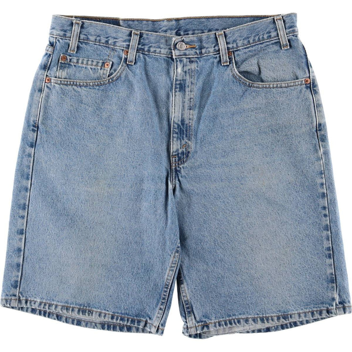 00'S Levi's 550 Relaxed Fit Denim Shorts for Men, Size W36 cotton Blue type light blue Vintage Second Hand