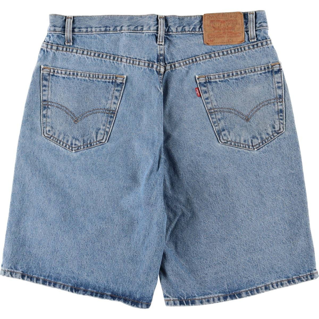 00'S Levi's 550 Relaxed Fit Denim Shorts for Men, Size W36 cotton Blue type light blue Vintage Second Hand