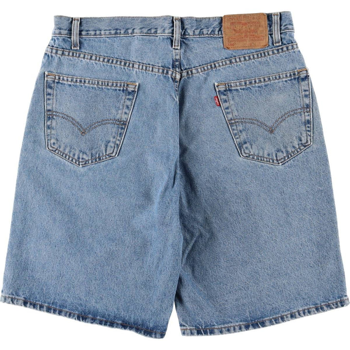 00'S Levi's 550 Relaxed Fit Denim Shorts for Men, Size W36 cotton Blue type light blue Vintage Second Hand