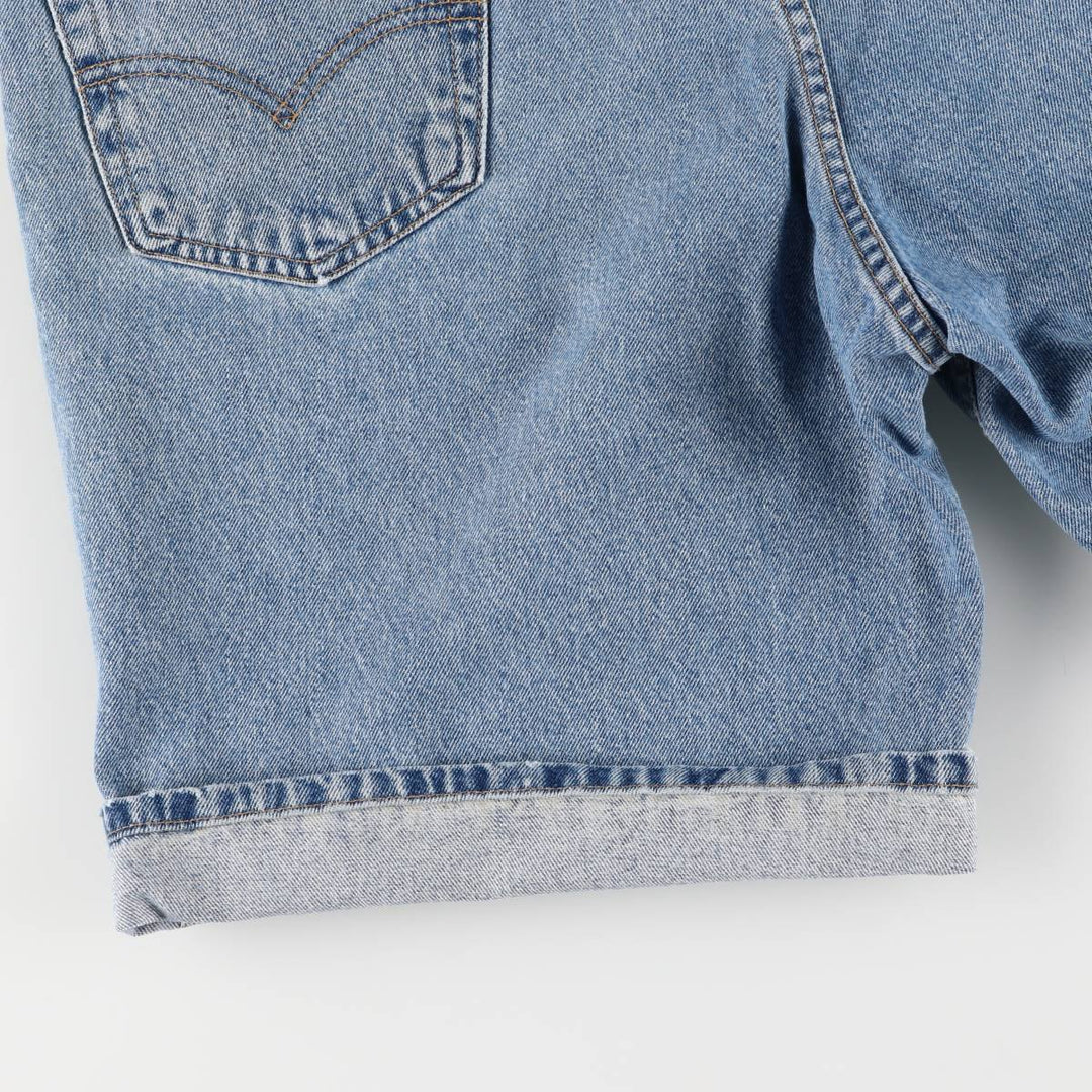 00'S Levi's 550 Relaxed Fit Denim Shorts for Men, Size W36 cotton Blue type light blue Vintage Second Hand
