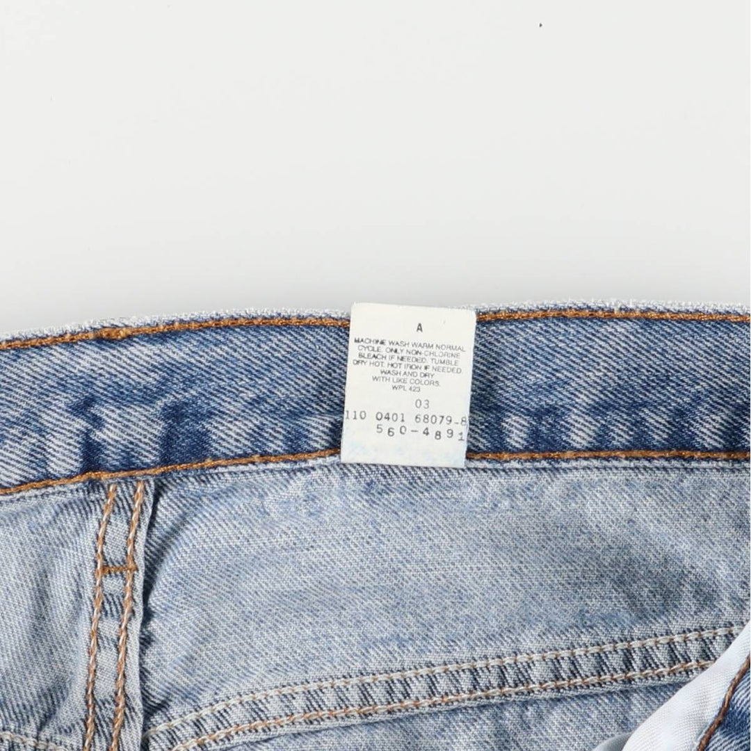00'S Levi's 560 LOOSE FIT tapered denim pants for men, size w36 cotton blue type Vintage Second Hand
