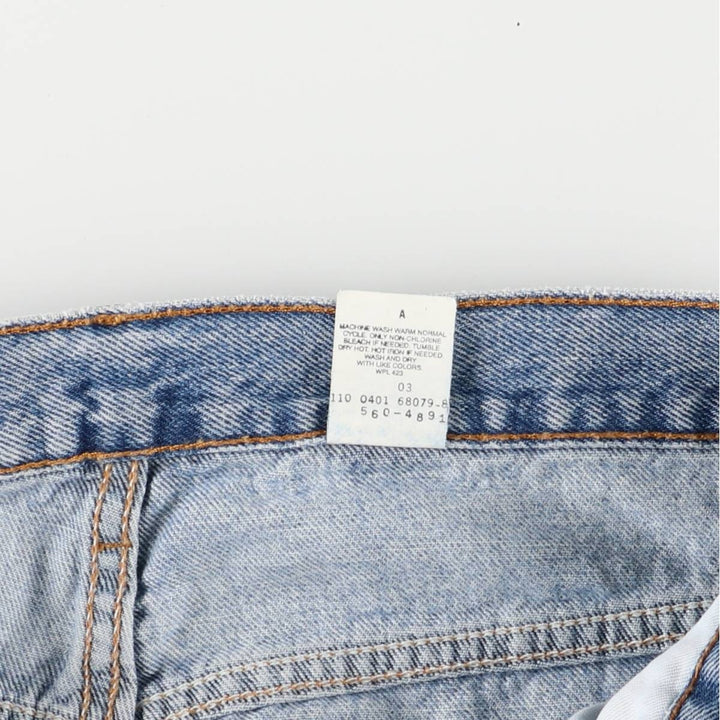 00'S Levi's 560 LOOSE FIT tapered denim pants for men, size w36 cotton blue type Vintage Second Hand