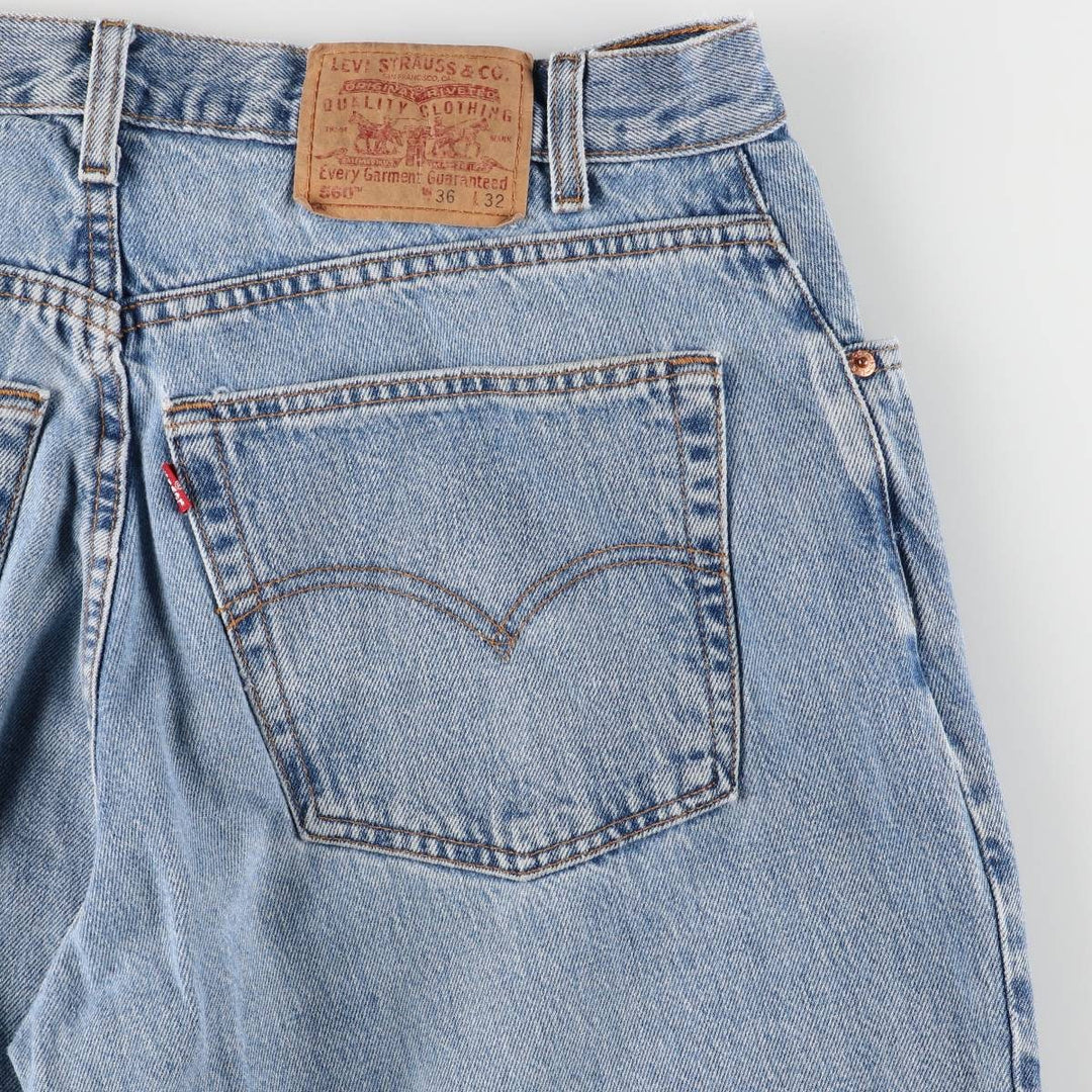 00'S Levi's 560 LOOSE FIT tapered denim pants for men, size w36 cotton blue type Vintage Second Hand