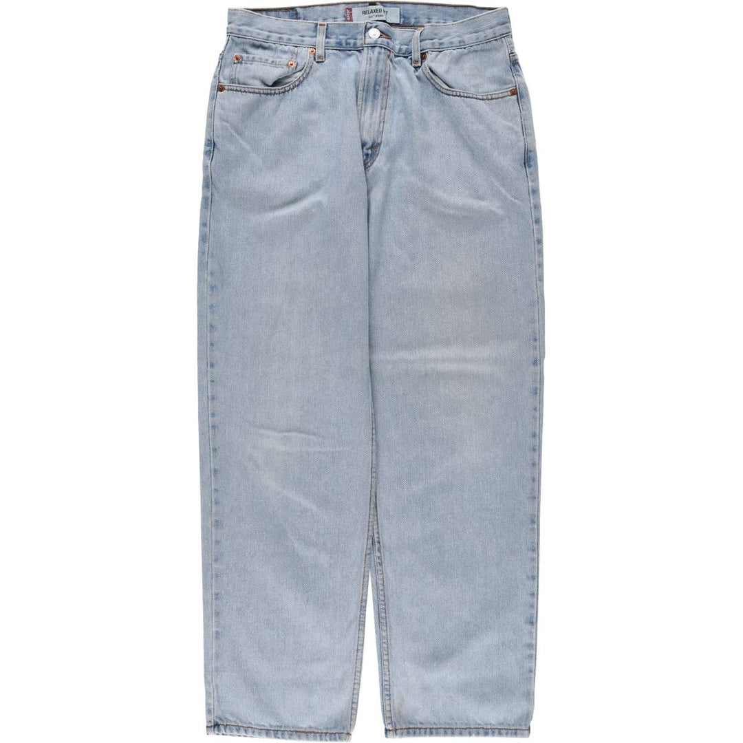 Levi's 550 Relaxed Fit Tapered Denim Pants for Men, W34 equivalent cotton blue type Vintage Second Hand