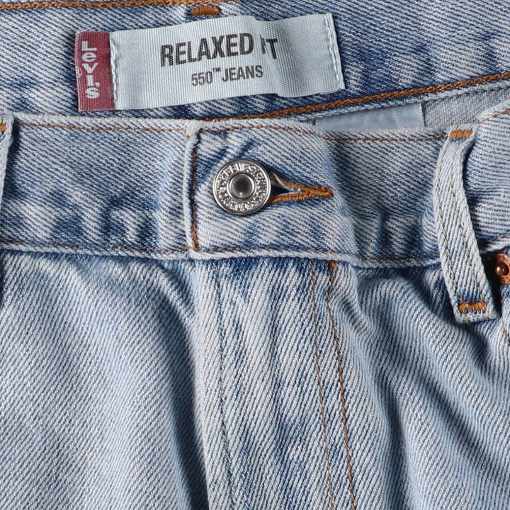 Levi's 550 Relaxed Fit Tapered Denim Pants for Men, W34 equivalent cotton blue type Vintage Second Hand
