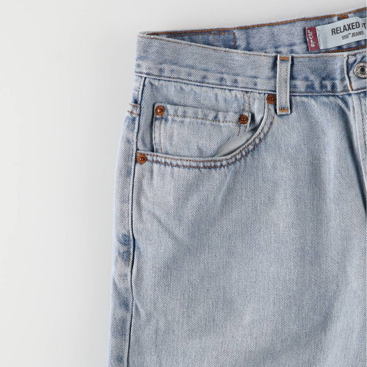 Levi's 550 Relaxed Fit Tapered Denim Pants for Men, W34 equivalent cotton blue type Vintage Second Hand