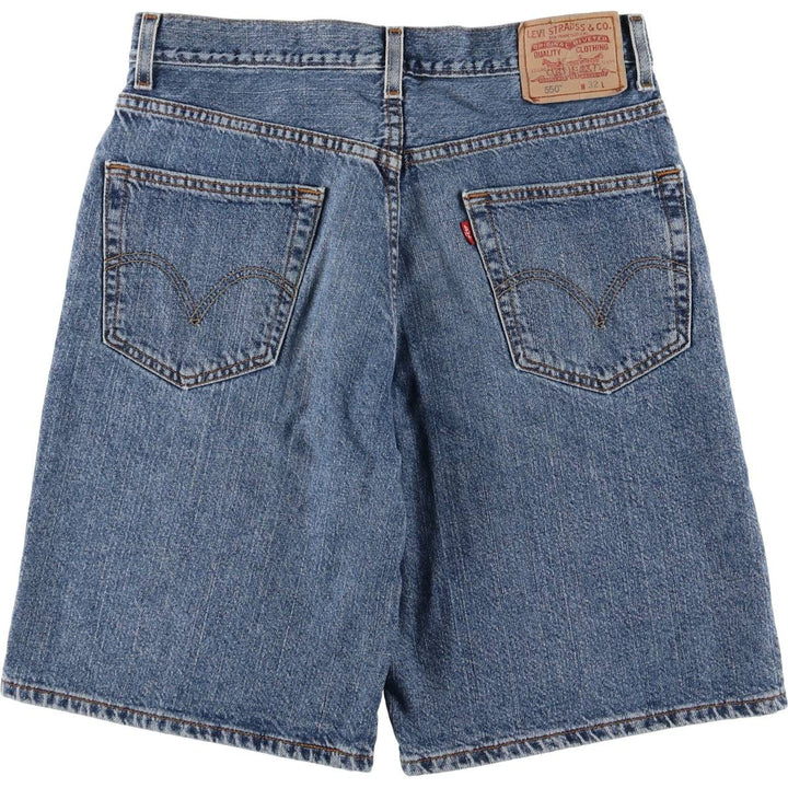 00'S Levi's 550 Relaxed Fit Denim Shorts for Men, Size W33 cotton blue type Vintage Second Hand