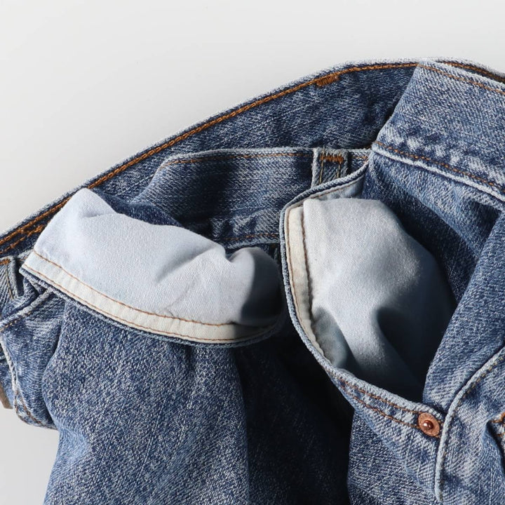 00'S Levi's 550 Relaxed Fit Denim Shorts for Men, Size W33 cotton blue type Vintage Second Hand