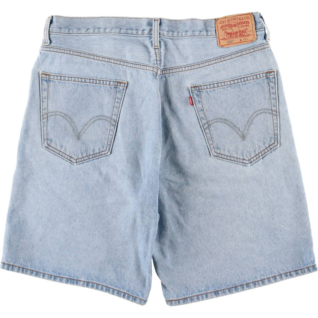 00'S Levi's 550 Relaxed Fit Denim Shorts for Men, Size W37 cotton blue type Vintage Second Hand