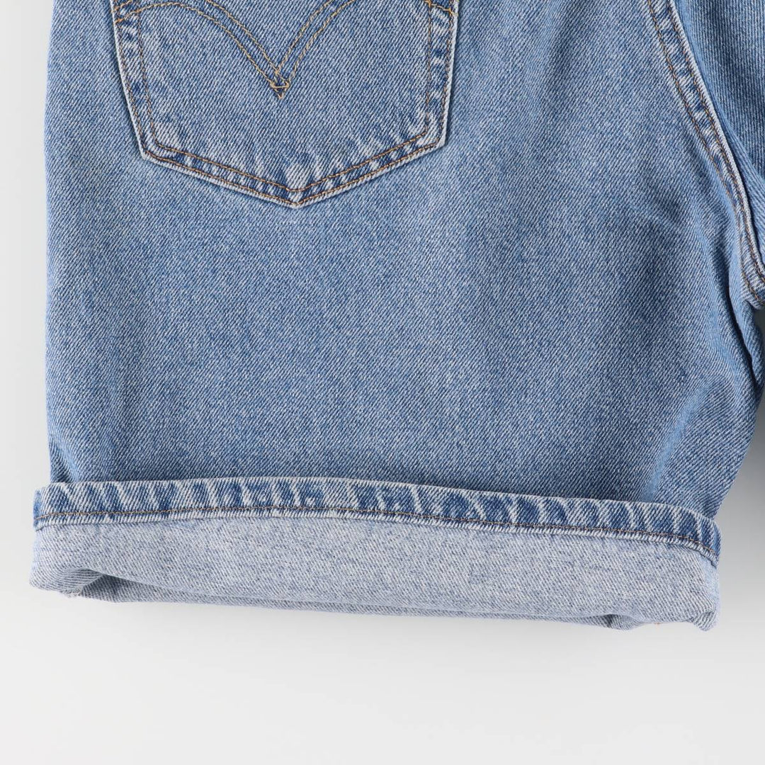 00'S Levi's 550 Relaxed Fit Denim Shorts for Men, W35 cotton blue type Vintage Second Hand