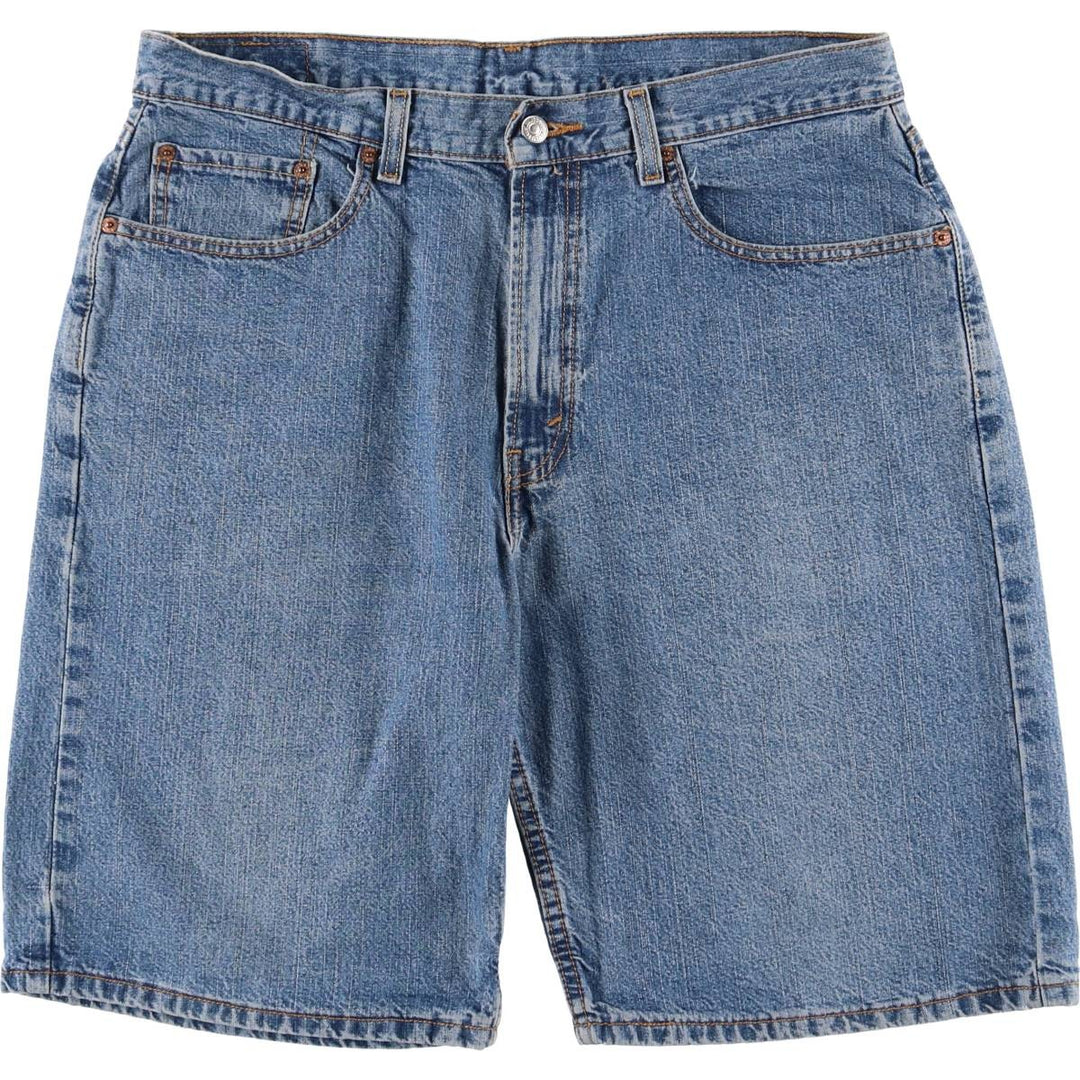 00'S Levi's 569 LOOSE FIT denim shorts, men's size w37 cotton blue type Vintage Second Hand