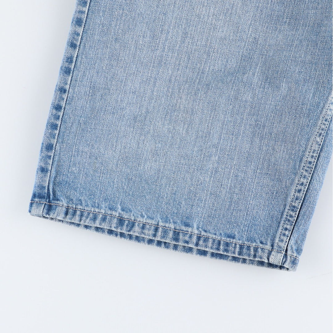 Levi's 569 LOOSE FIT denim shorts, half pants, men's w30 equivalent cotton Blue type light blue Vintage Second Hand