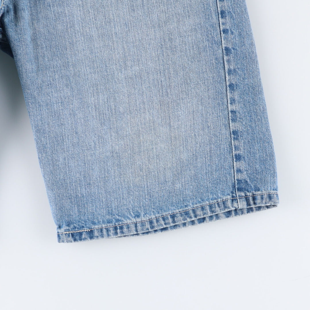 Levi's 569 LOOSE FIT denim shorts, half pants, men's w30 equivalent cotton Blue type light blue Vintage Second Hand