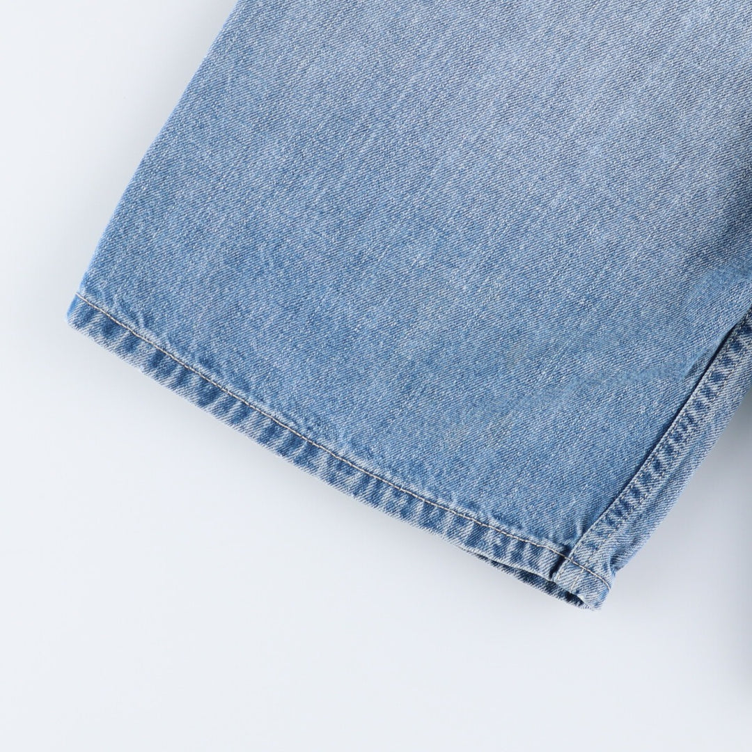 Levi's 569 LOOSE FIT denim shorts, half pants, men's w30 equivalent cotton Blue type light blue Vintage Second Hand