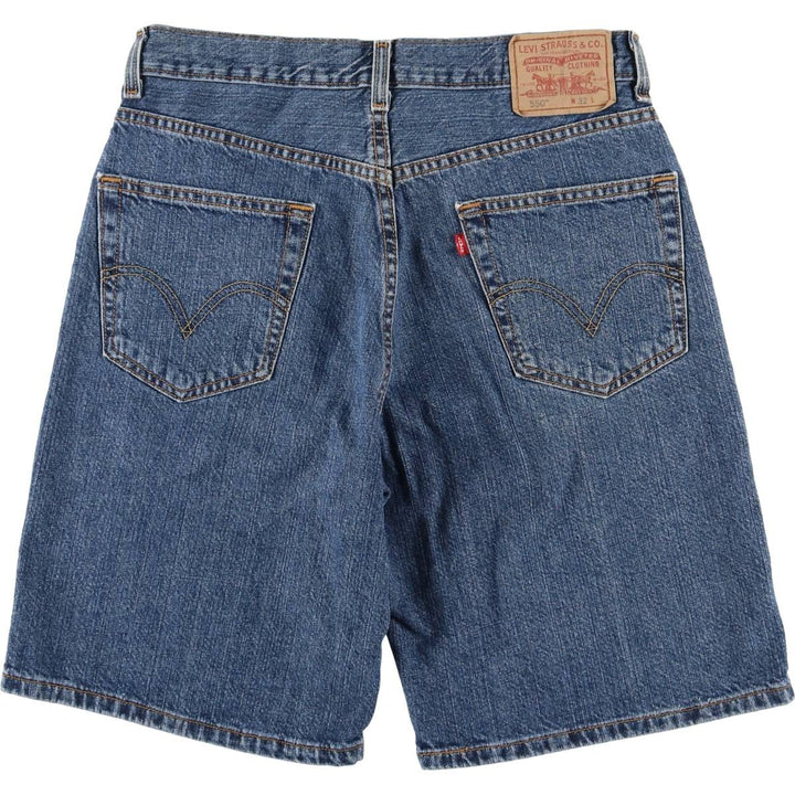 00'S Levi's 550 Relaxed Fit Denim Shorts for Men, Size W34 cotton blue type Vintage Second Hand
