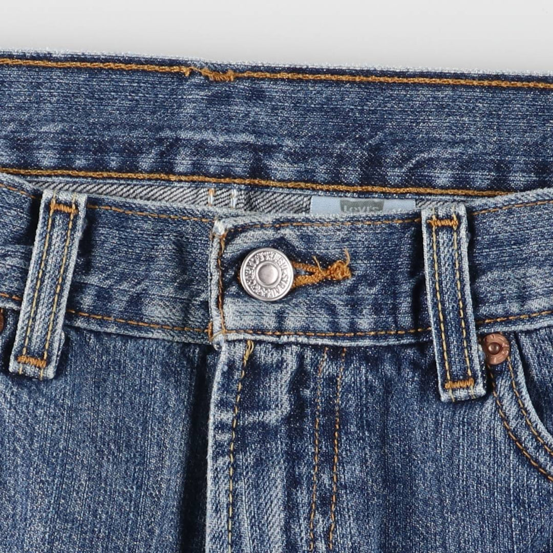 00'S Levi's 550 Relaxed Fit Denim Shorts for Men, Size W34 cotton blue type Vintage Second Hand