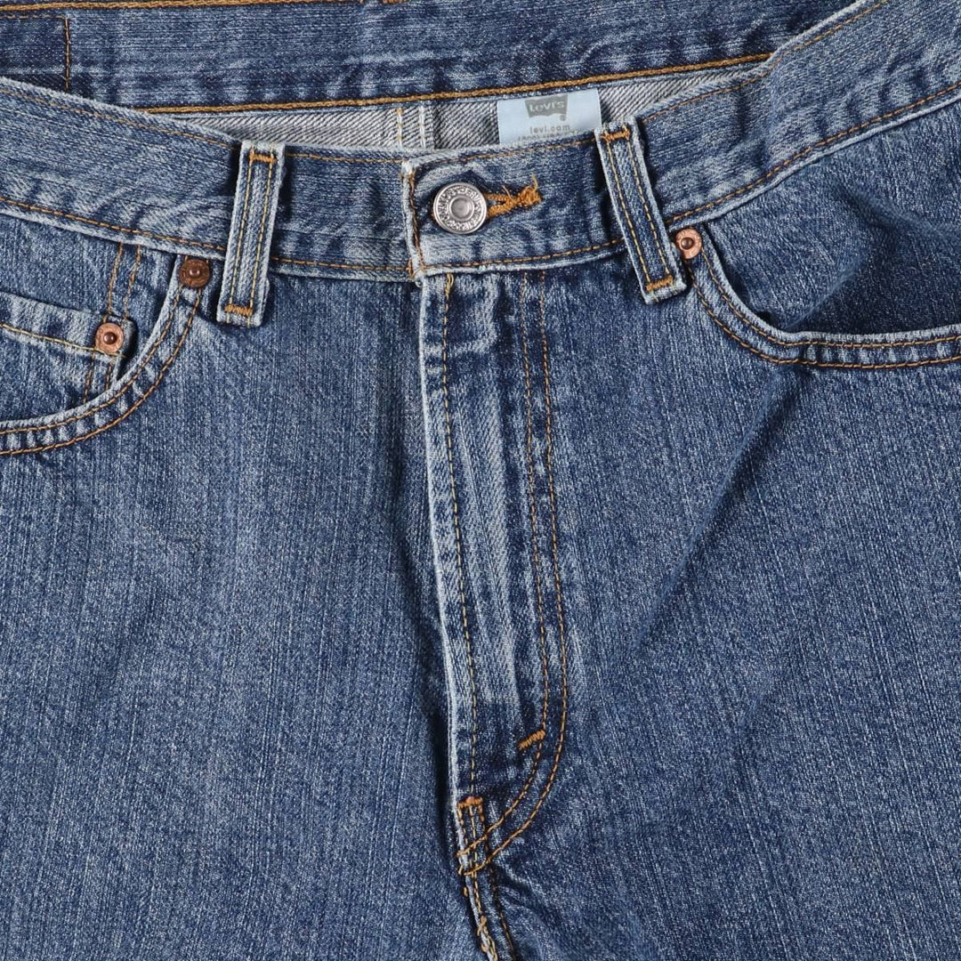00'S Levi's 550 Relaxed Fit Denim Shorts for Men, Size W34 cotton blue type Vintage Second Hand