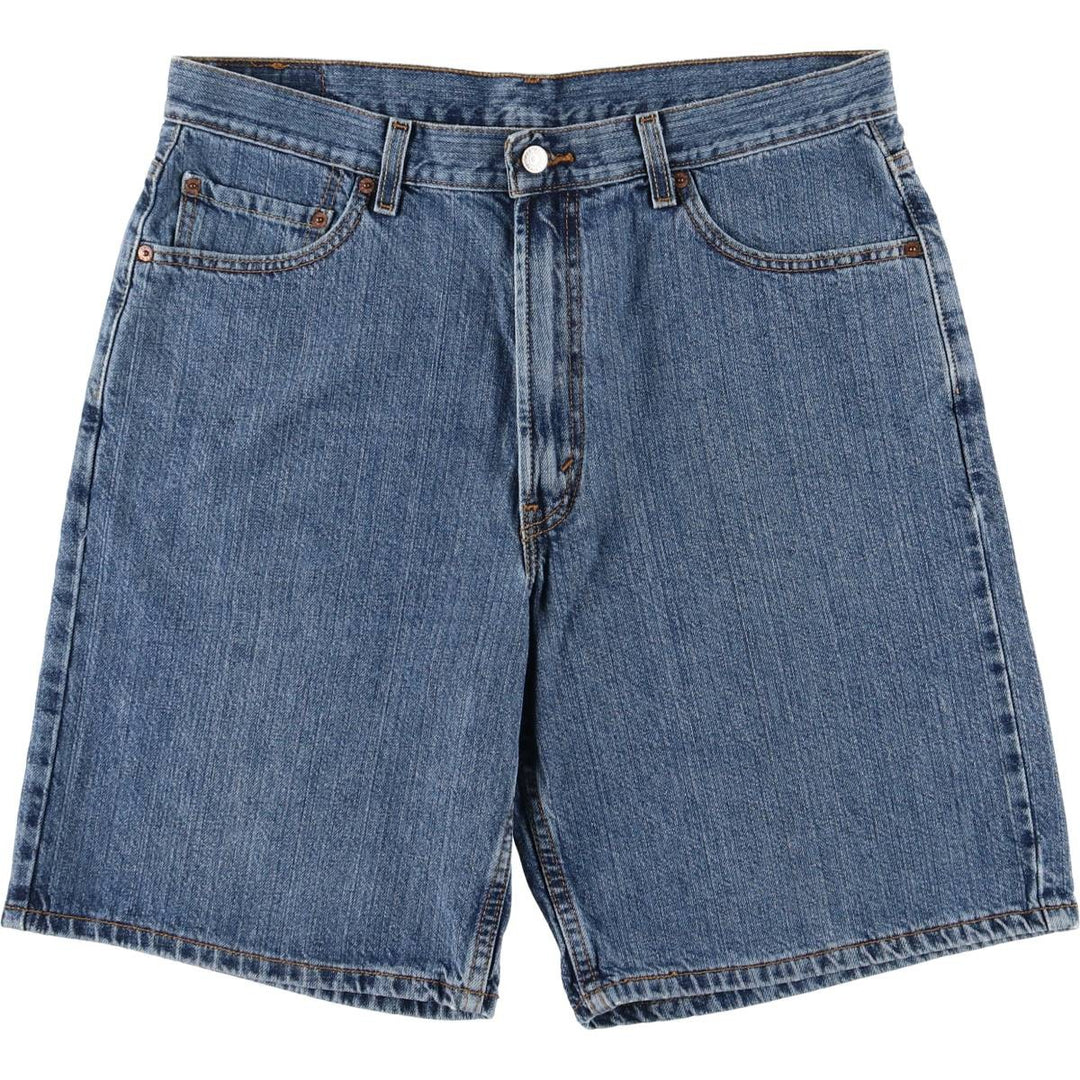 00'S Levi's 550 Relaxed Fit Denim Shorts for Men, Size W36 cotton blue type Vintage Second Hand