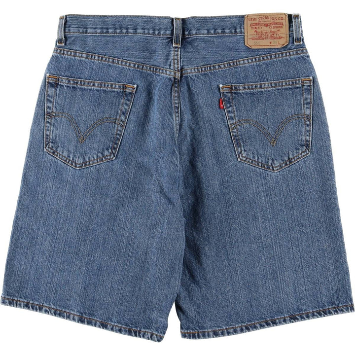 00'S Levi's 550 Relaxed Fit Denim Shorts for Men, Size W36 cotton blue type Vintage Second Hand