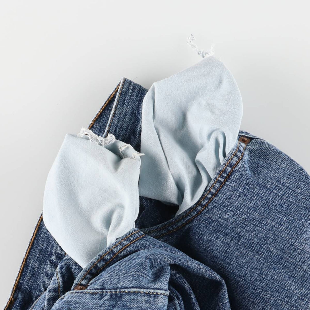 00'S Levi's 550 Relaxed Fit Denim Shorts for Men, Size W36 cotton blue type Vintage Second Hand