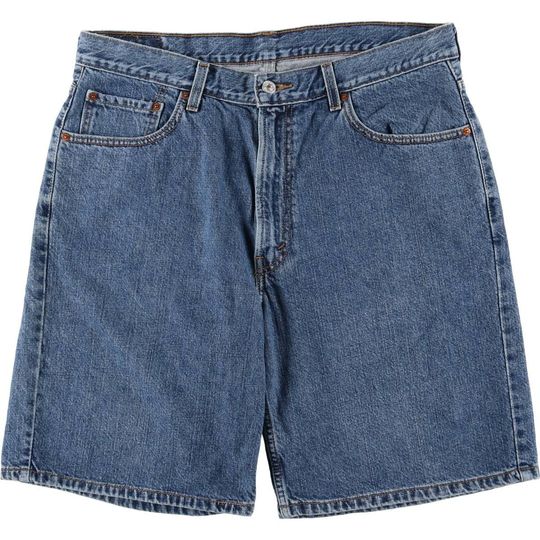 00'S Levi's 550 Relaxed Fit Denim Shorts for Men, Size W37 cotton blue type Vintage Second Hand