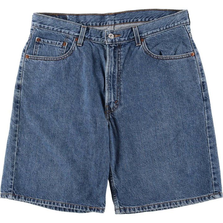 00'S Levi's 550 Relaxed Fit Denim Shorts for Men, Size W37 cotton blue type Vintage Second Hand