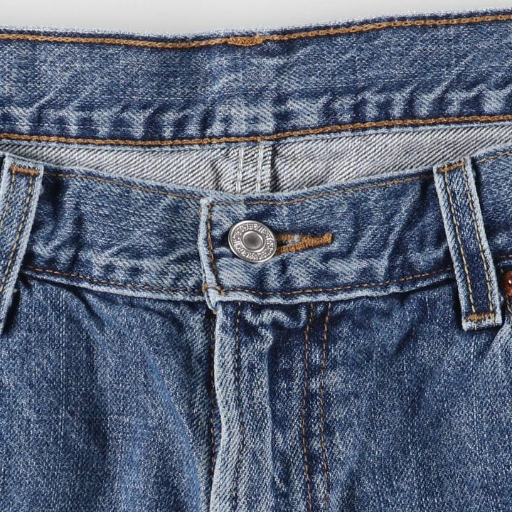 00'S Levi's 550 Relaxed Fit Denim Shorts for Men, Size W37 cotton blue type Vintage Second Hand