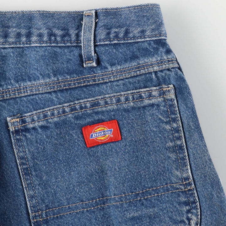 Dickies Relaxed Fit Denim Painter Shorts, Men's W36 cotton Indigo Vintage Second Hand