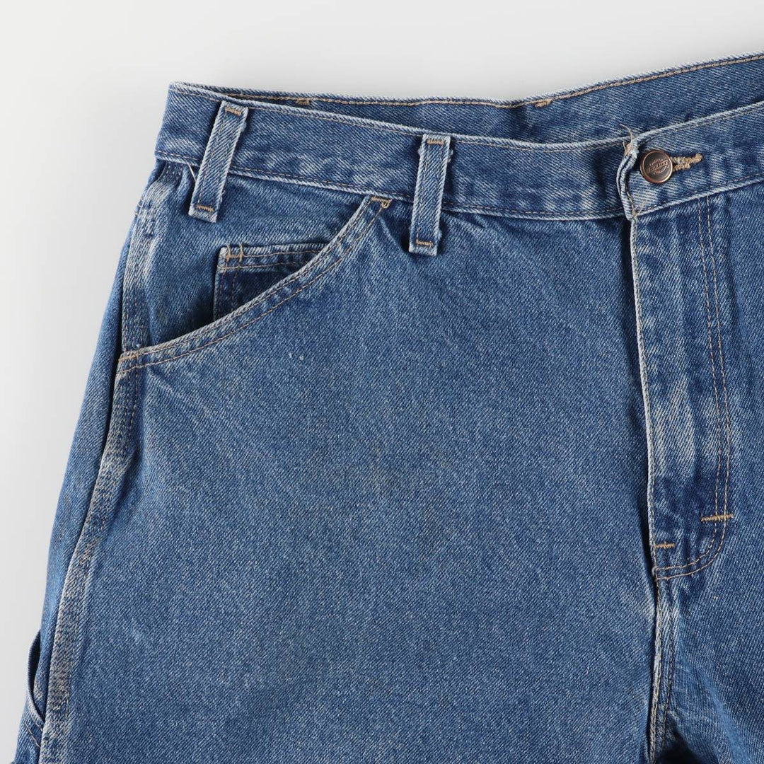 Dickies Relaxed Fit Denim Painter Shorts, Men's W36 cotton Indigo Vintage Second Hand