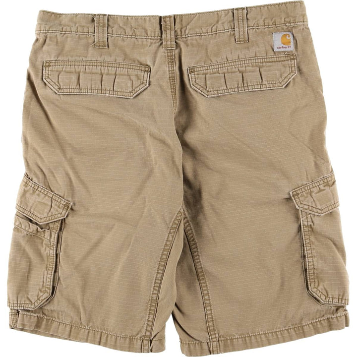 Carhartt Relaxed Fit Cargo Shorts, Half Pants, Men's, W36 equivalent cotton beige type brown Vintage Second Hand