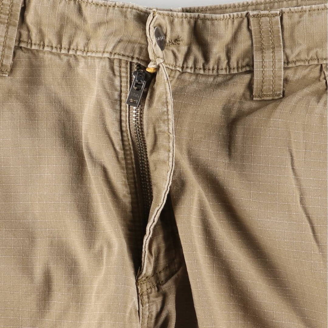 Carhartt Relaxed Fit Cargo Shorts, Half Pants, Men's, W36 equivalent cotton beige type brown Vintage Second Hand